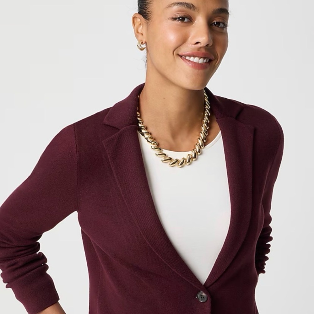 J.Crew School Boy Midnight Burgundy Sweater Blazer Size XS NWT SOLD OUT!!!